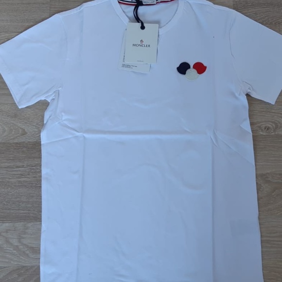 mens white moncler t shirt